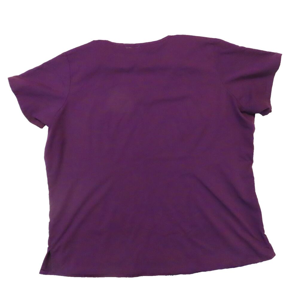Advantage by Butter-Soft Eggplant Purple V-Neck Scrub Top Style AB202 Size 2X - Picture 4 of 4